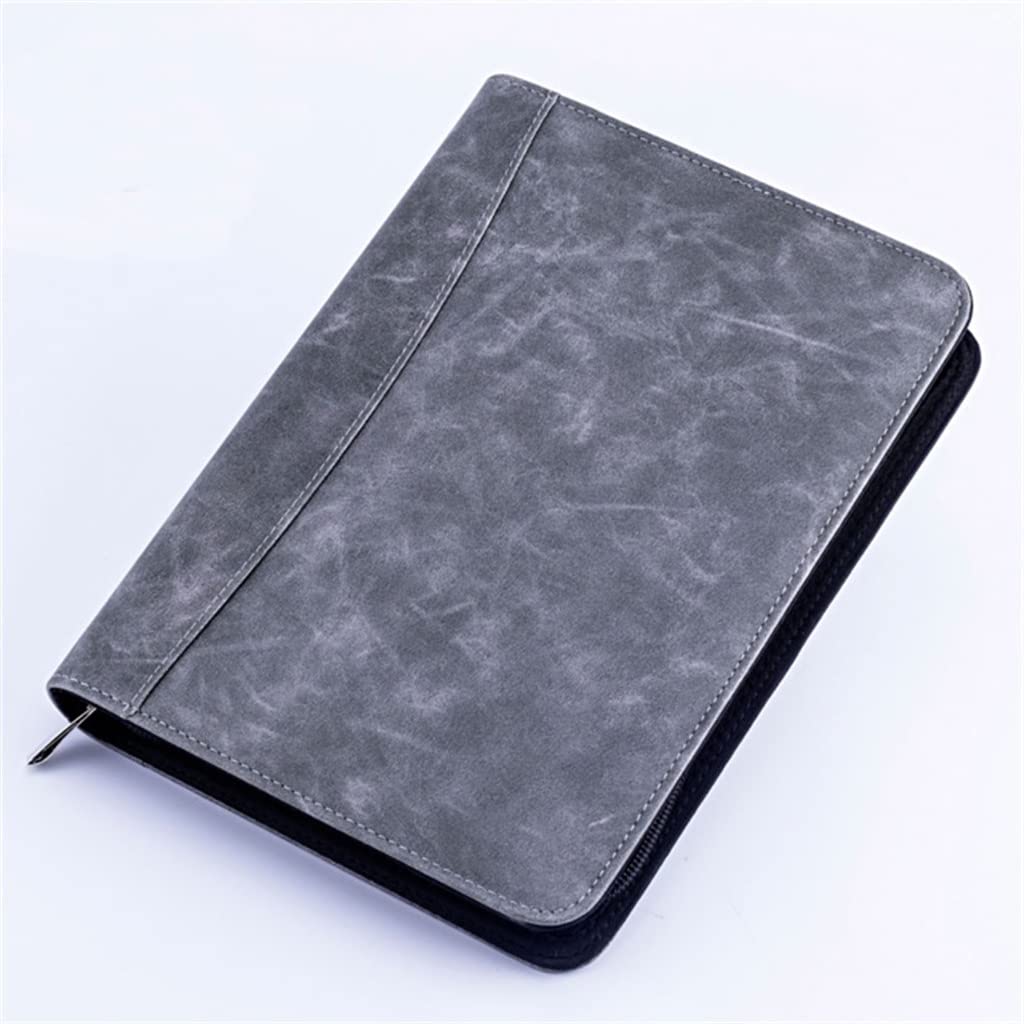MVNOIRE A5 with Calculator Zipper Binder Notebook Briefcase File Executive Folder Spiral Travel Note Book