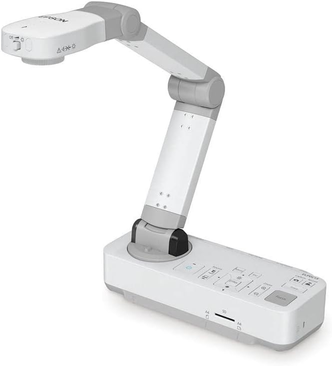 Epson DC-13 High-Definition Document Camera with HDMI, 16x Digital Zoom and 1080p Resolution,White
