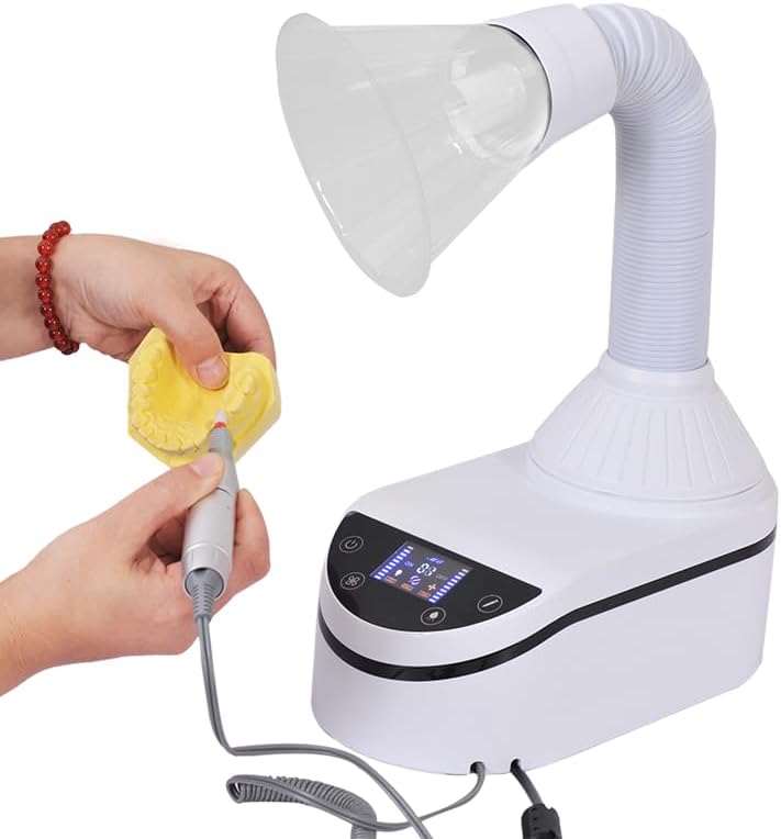 230W Table Nail Dust Collector Led Light Strong Absorption Tube Extractor Desktop Cleaning Manicure Vacuum Cleaner (Vacuum Cleaner+Nail Drill Pen)