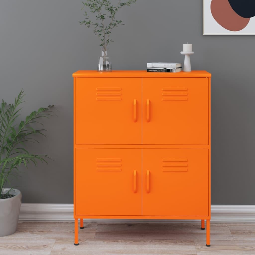 THOYTOUI Storage Cabinet,Bookcase TV cabinets Cabinet Office Cabinet Corner Cabinet with Storage Function Suitable for Entrance Family Room Balcony Living Room Orange 31.5