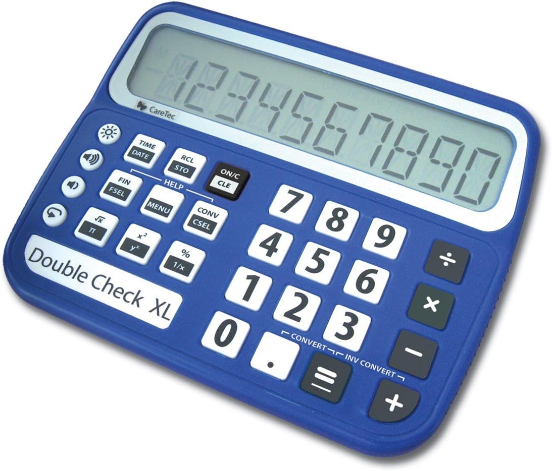 DoubleCheck XL Talking Low Vision Commercial Calculator