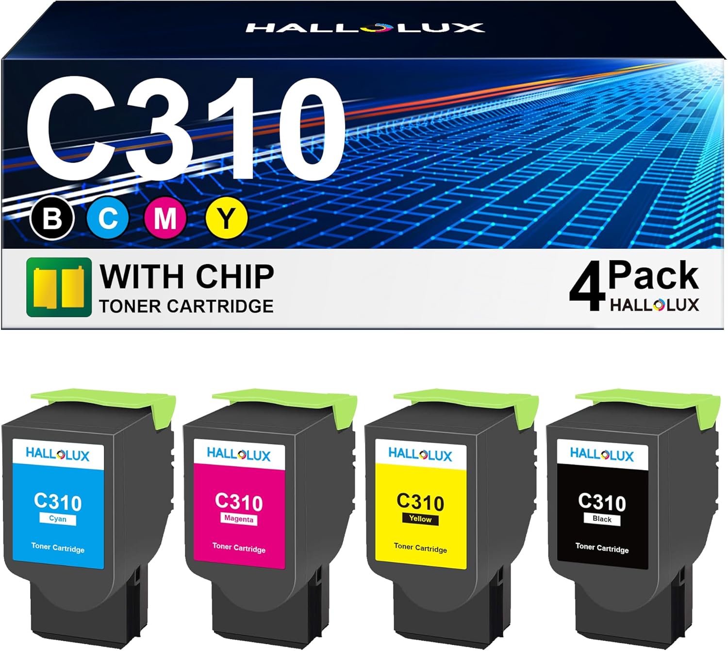 C310 C315 Toner Cartridge Replacement for Xerox C310 Xerox C315 Toner 006R04356 006R04357 006R04358 006R04359 to use with C310DNI C315DNI Printer (Cyan Magenta Yellow Black, 4 Pack)