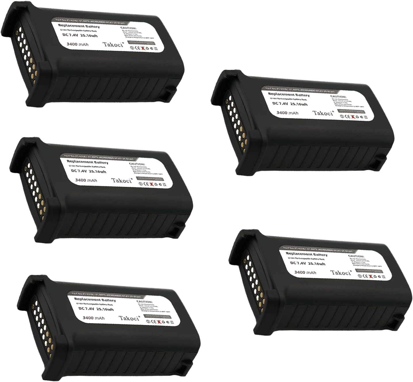 Youejoeq (5PCS) Replacement Battery 82-111734-02 21-65587-01 for Symbol MC9000-G/K MC9060 MC9090 MC9190 MC9100 Portable Batteries