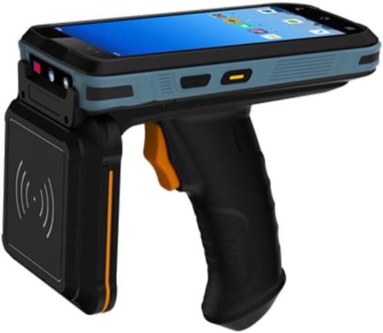 6 Inch Handheld Data Terminal, Android Mobile Computer, Barcode Scanner 2D QR with UHF RFID Reader GPS 4G Wi-Fi GMS Data Collector Rugged PDA Octa Core for Inventory