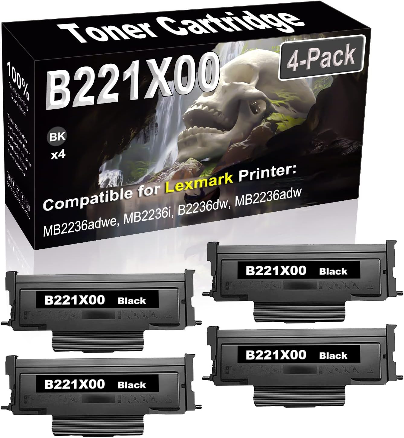 SINIYA 4-Pack (Black) Compatible High Yield B221X00 Laser Printer Toner Cartridge use for MB2236adwe MB2236i B2236dw MB2236adw Printer