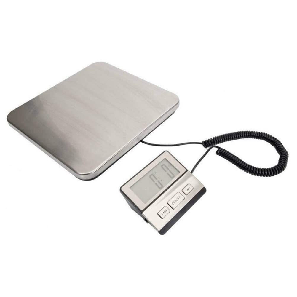 Electronic Price Computing Scale Digital Heavy Duty Shipping and Postal with Durable Stainless Steel Large Platform Post Office Luggage (Color : Silver, Size : 150kg/100g) (Silver 150kg/100g)