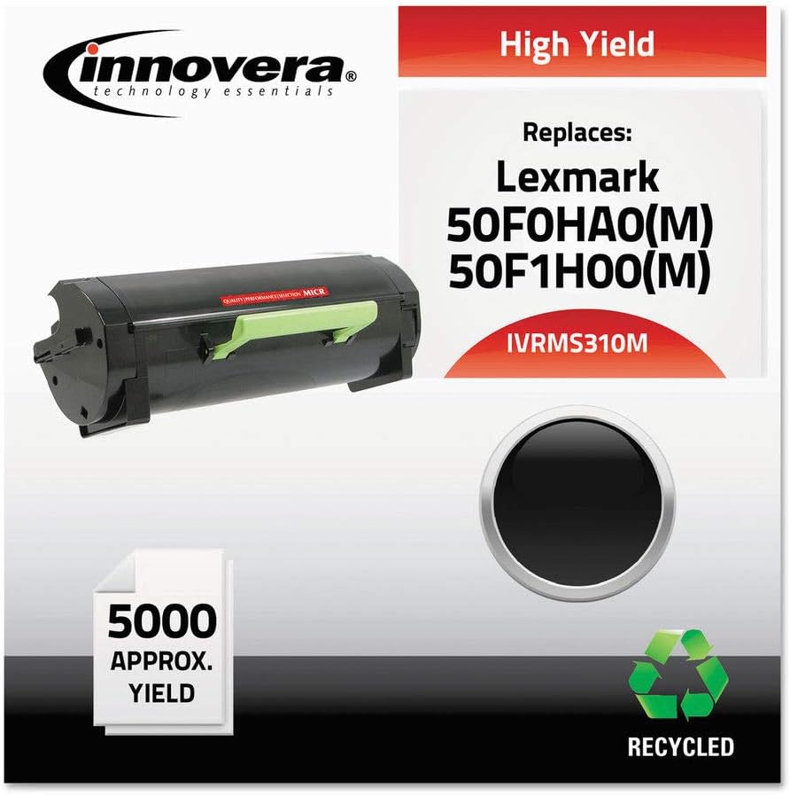Innovera Remanufactured Black High-Yield MICR Toner, Replacement for MS310M (50F0HA0), 5,000 Page-Yield