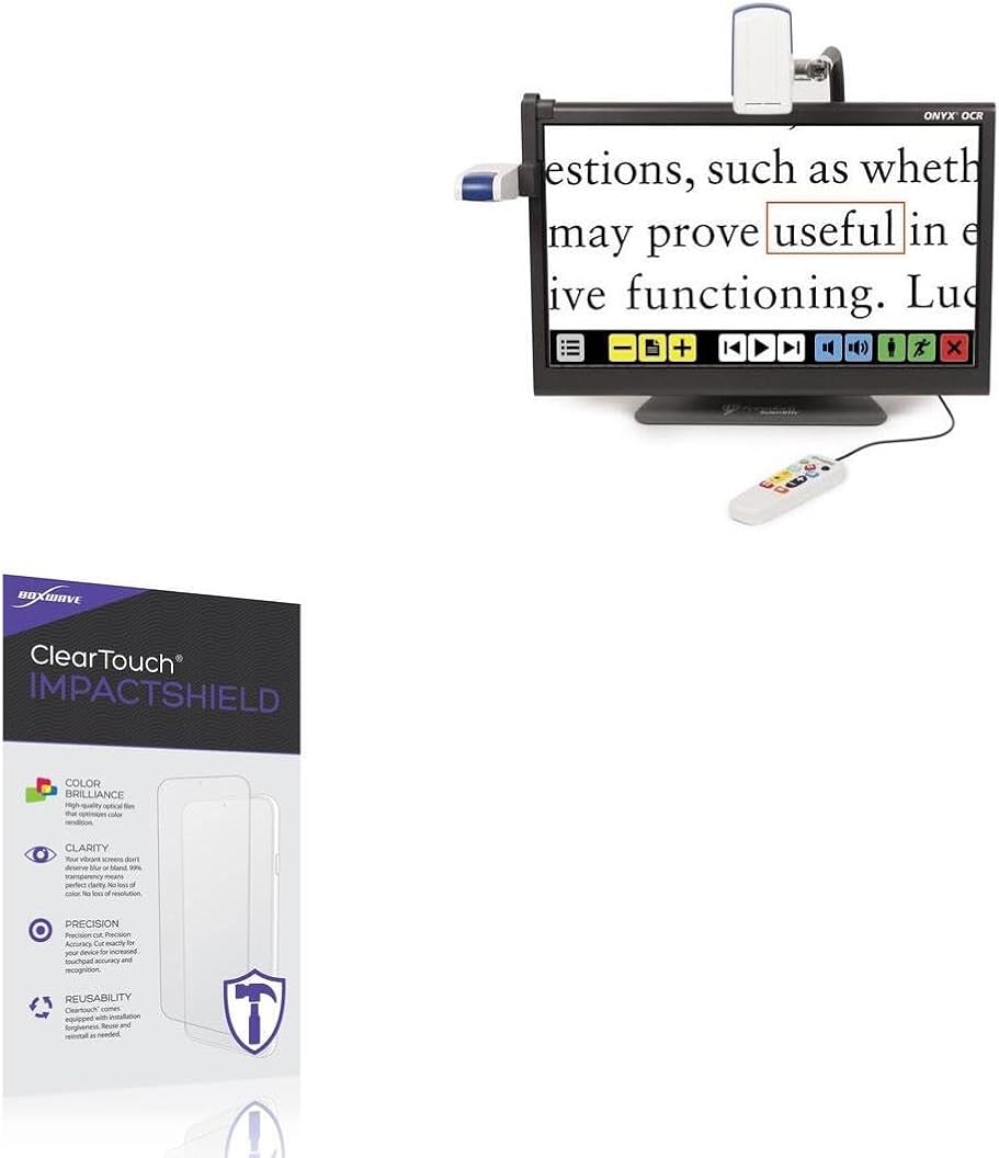 BoxWave Screen Protector Compatible with Freedom Scientific Onyx OCR (24 in) - ClearTouch ImpactShield (2-Pack), Impenetrable Screen Protector Flexible Film