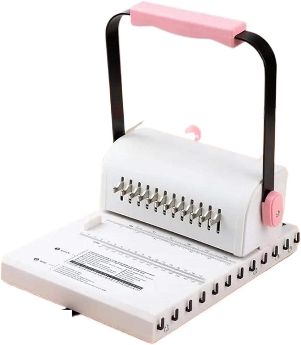 Binding Machine, Wire Or Spiral Coil Compatible Cinch Book Binding Machine with Integrated Slide Ruler for Making Professional Thick Boo