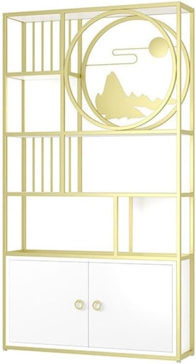 LOVULIFE Book Shelf Storage Rack Home Modern Minimalist Floor-to-Ceiling Bookshelf Nordic Partition Wrought Iron Shelf Office Storage Display Stand Bookshelf Bookcase(Color:A,Size:120 * 30 * 180cm)