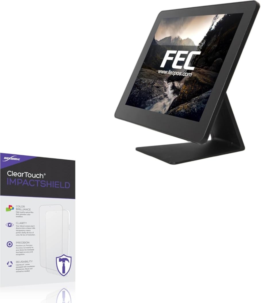 BoxWave Screen Protector Compatible with ExaTouch All-in-One Terminal (PP1635) - ClearTouch ImpactShield (2-Pack), Impenetrable Screen Protector Flexible Film