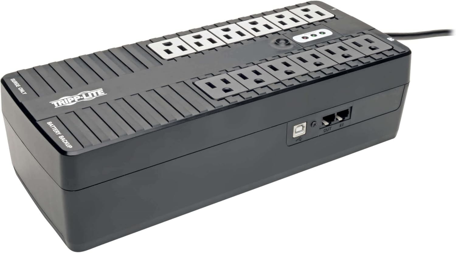 Eaton Tripp Lite Series INTERNET750U Small UPS Battery Backup & Surge Protector, 750VA / 450W, 12 Outlets, Computer Uninterruptible Power Supply Units for PC, 3-Year Warranty & $100,000 Insurance