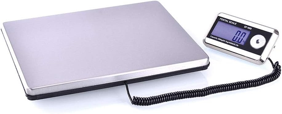 OGMOYT Electronic Digital Scale,200Kg .1Kg Precision Platform Weighing Scale with Led Display, Stainless Steel Industrial Postal Scale