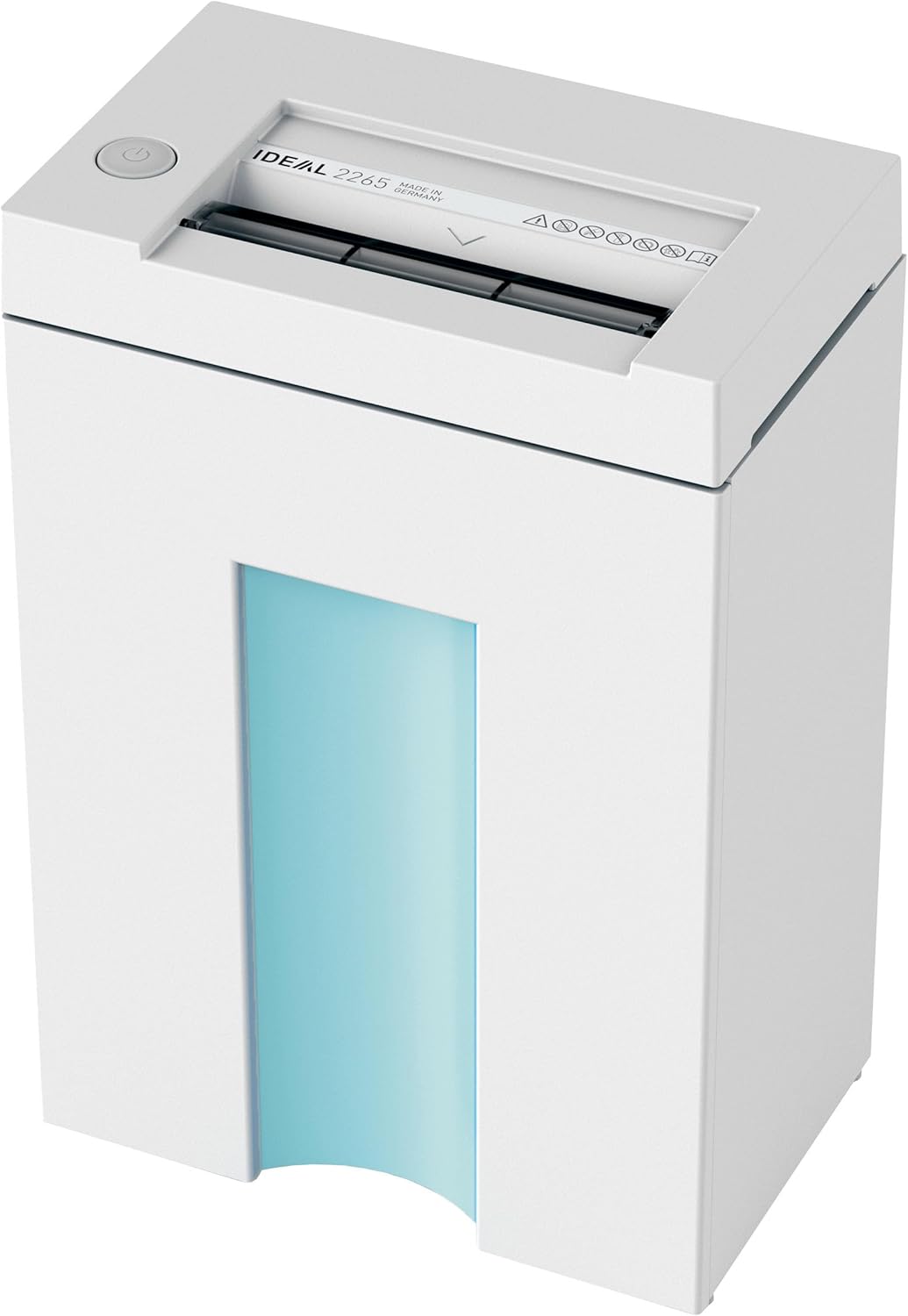 IDEAL 2265 Cross-Cut Deskside Paper Shredder, Made in Germany, Continuous Operation, 5 to 6 Sheet Feed Capacity, 5 Gallon Bin, Shreds Staples/Paper Clips, P-4 Security