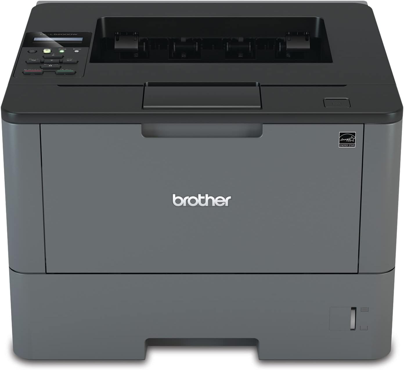Brother Monochrome Laser Printer, HL-L5200DW, Wireless Networking, Mobile Printing, Duplex Printing, Amazon Dash Replenishment Ready, Black, 2.3