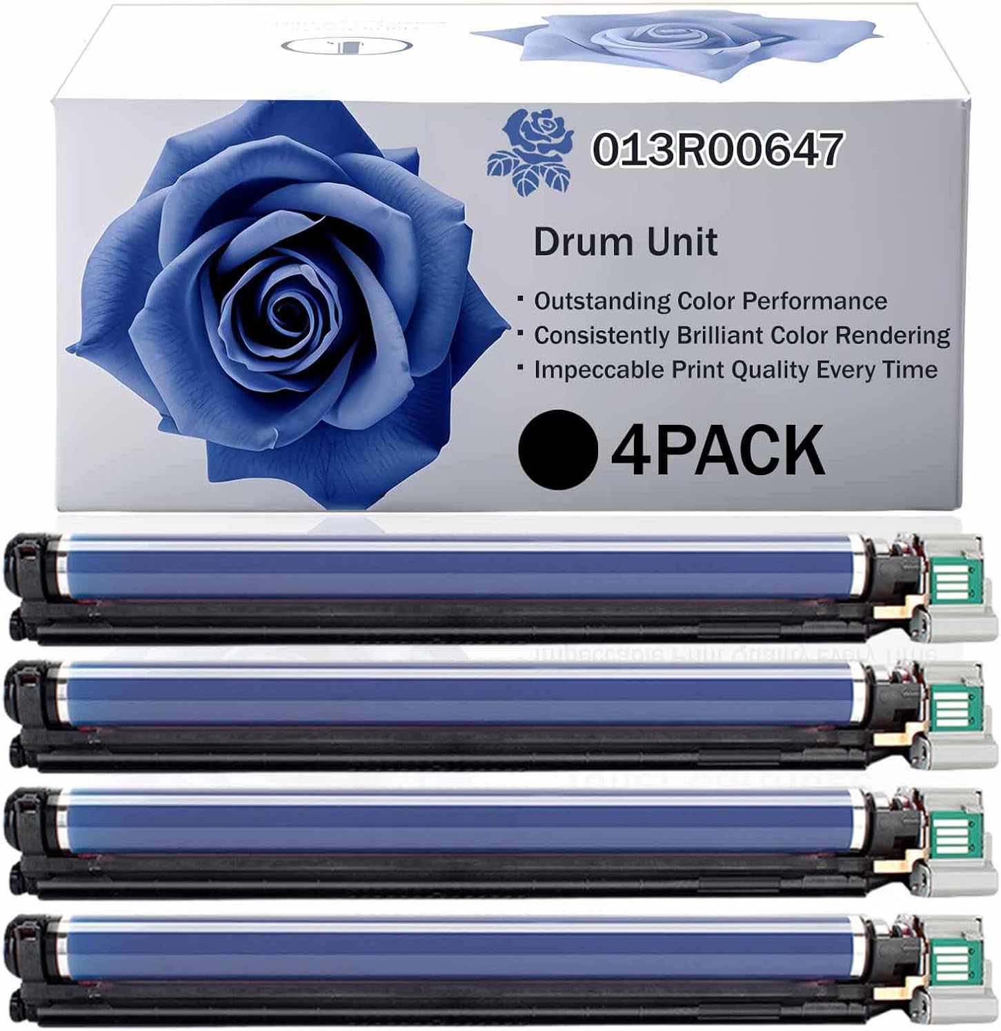 LECUU 013R00647 High Yield Drum Unit Compatible for Xerox WorkCentre 7425 WorkCentre 7428 WorkCentre 7435 Printer, Premium Print Performance for Your Office Needs, 100000 Pages (BK-4PACK), BK/C/M/Y