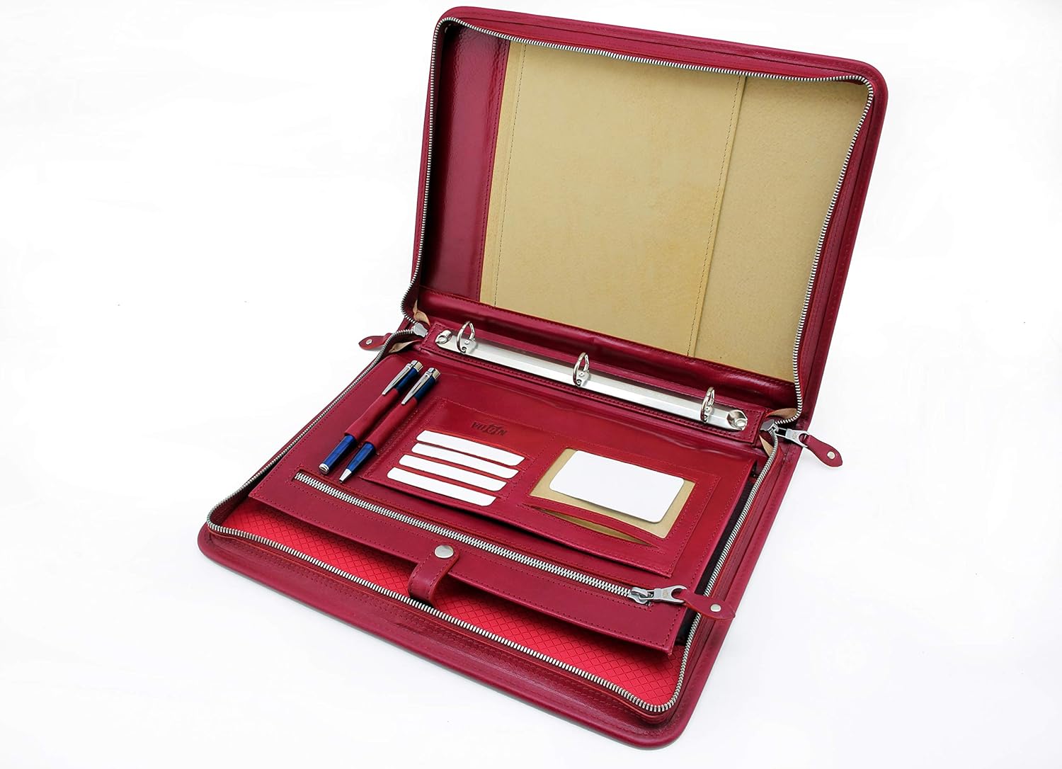 Noda Zippered Padfolio Portfolio Binder, Interview Resume Document Organizer. Internal Holders for iPad/Tablet (up to 10.1