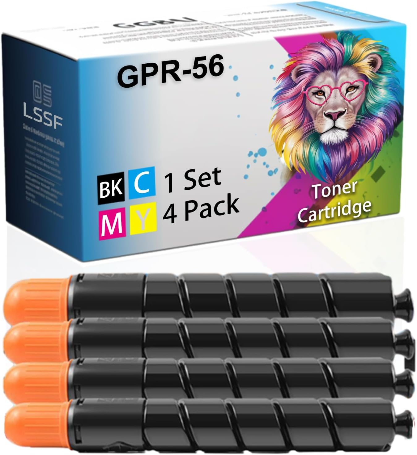 Compatible for Canon ImageRunner Advance C7565 C7570 C7580 Printers, GPR-56 0998C003AA 0999C003AA 1000C003AA 1001C003AA Toner Cartridge, Ultra-High Print Page Count with Chip 80000 Pages (Multicolor)