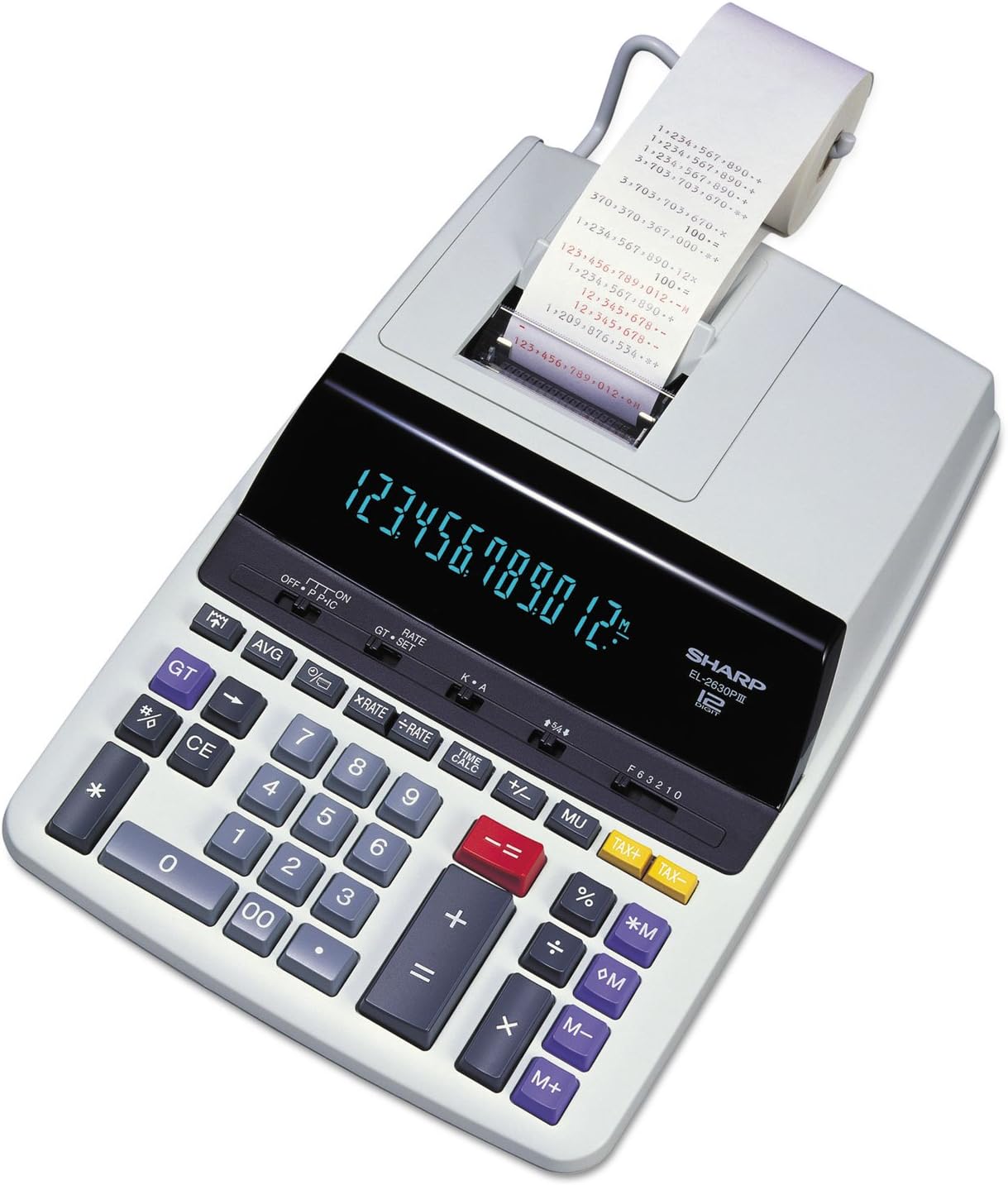 EL2630PIII Two-Color Printing Calculator, Black/Red Print, 4.8 Lines/Sec