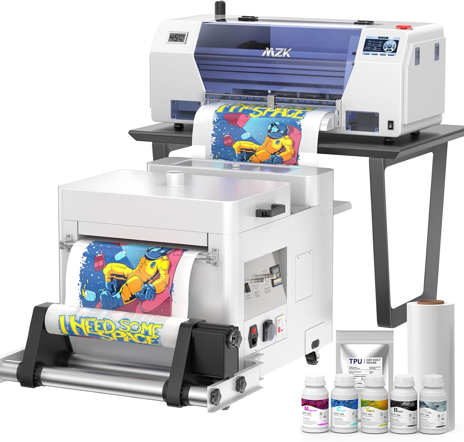MZK A3 Plus XP600 DTF Printer,Automatic Time Cleaning Maintenance printhead+Ink Anti-Clog Design,2X-Speed Compared to L1800,5