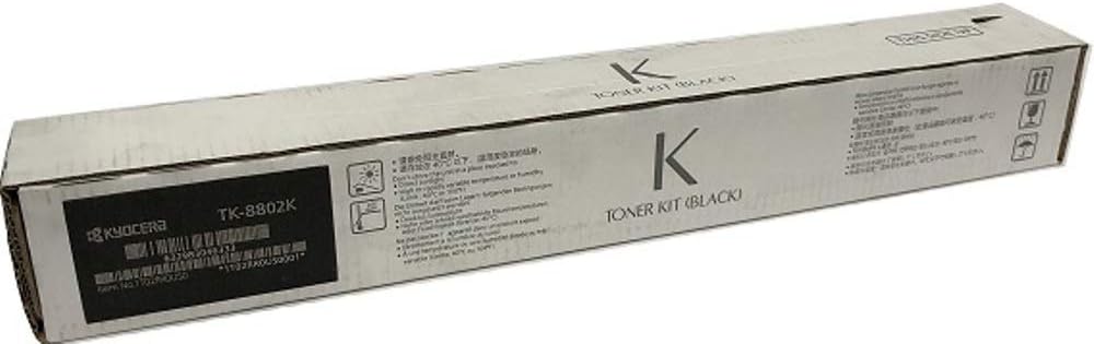 Kyocera 1T02RR0US0 Model TK-8802K Black Toner Cartridge for use ECOSYS P8060cdn Color Laser Printer