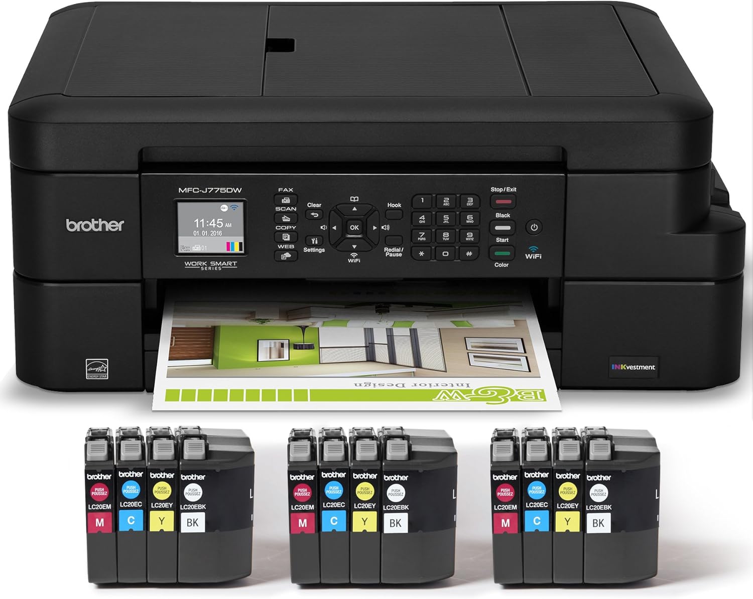 Brother Inkjet Printer, MFC-J775DW XL, Up to 2-years of Printing Included, Amazon Dash Replenishment Ready