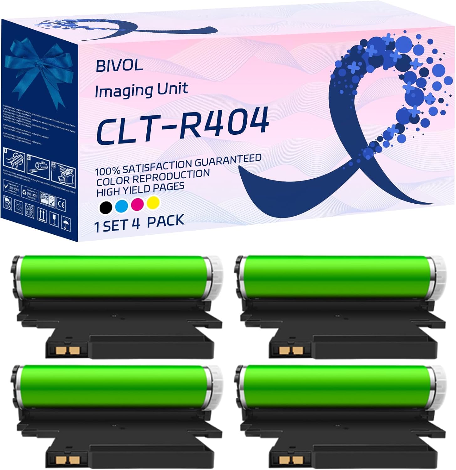 CLT-R404 Imaging Unit Compatible for Samsung SL-C430W SL-C430 SL-C432w SL-C432 SL-C433W SL-C433 Printers, High Yield 30000 Pages (Multicolor)