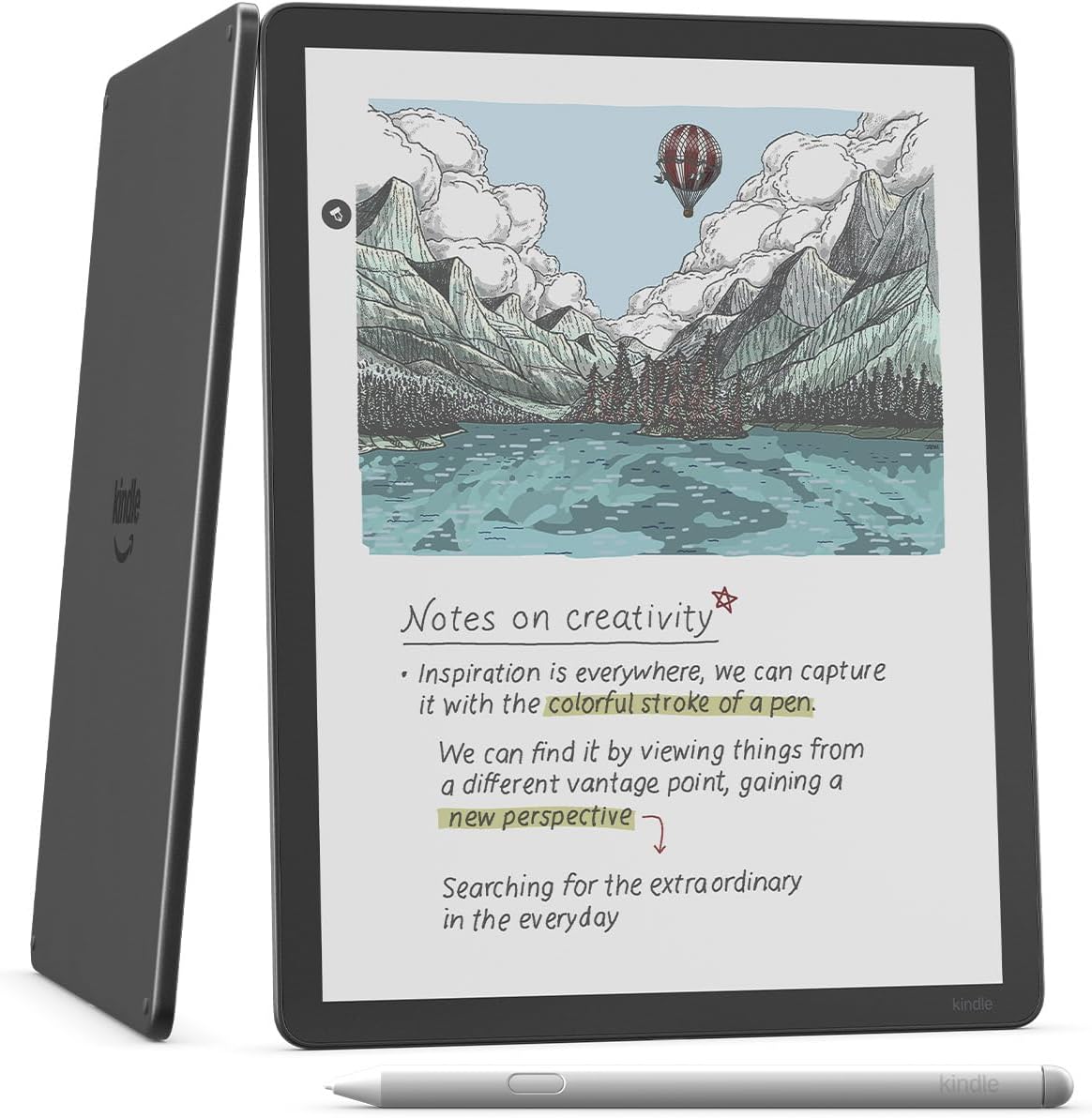 Amazon Kindle Scribe Colorsoft 64GB (newest model) — 11” paper-like color display with front light — Thin, light, powerful — Write in notebooks, documents, and books. Includes Premium Pen - Graphite