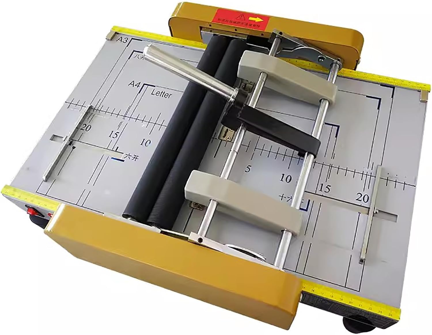 SonGxu A3 Folding Binding Machine, Automatic Booklet Maker, Adjustable Spacing, with Removable Positioning Baffle, for Making Booklet Folded Invitations Binding Documents