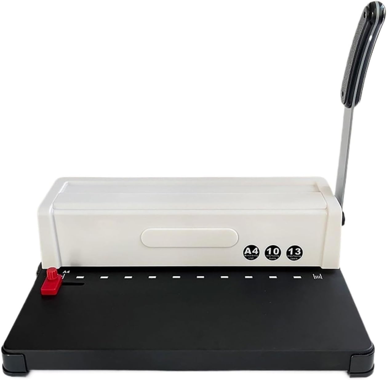 Binding Machines, Binding Machine Punching 12 Sheets Easy to Punch 10 Hole Square Size Holes Fit Letter Size A4 A3 Book Binder for Files School