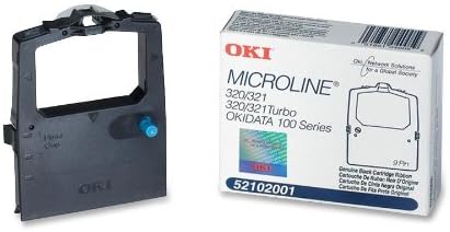 Value Pack of 12 Okidata Black Nylon Ribbon for Microline 320/321 Printers -5/6-Inch x 2 Yards