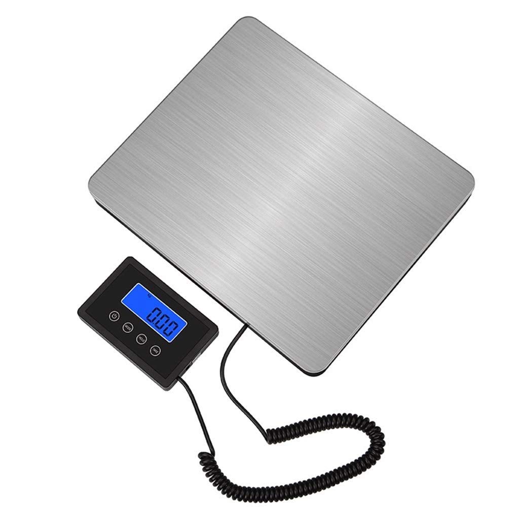 High Precision Electronic Scale Digital Silver 180Kg/50G Profession Postal Weighing Stainless Steel Platform Fruit Scales for Commercial Shop Kitchen Weighing Parcel Scale