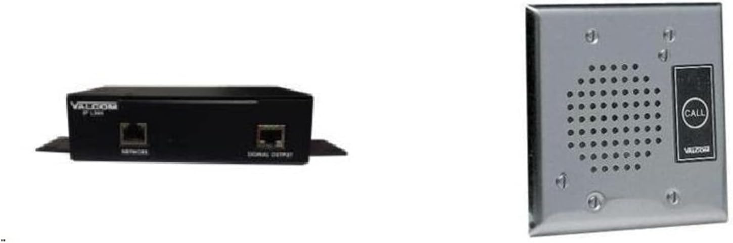 Valcom VIP-172AL-ST Durable Flush Mount Brushed Stainless Steel Plate With Call Button And Led