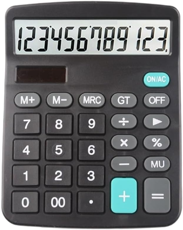 DUYHBAWRS Calculator 12 Digit Calculator Solar Calculator Office Financial Calculator