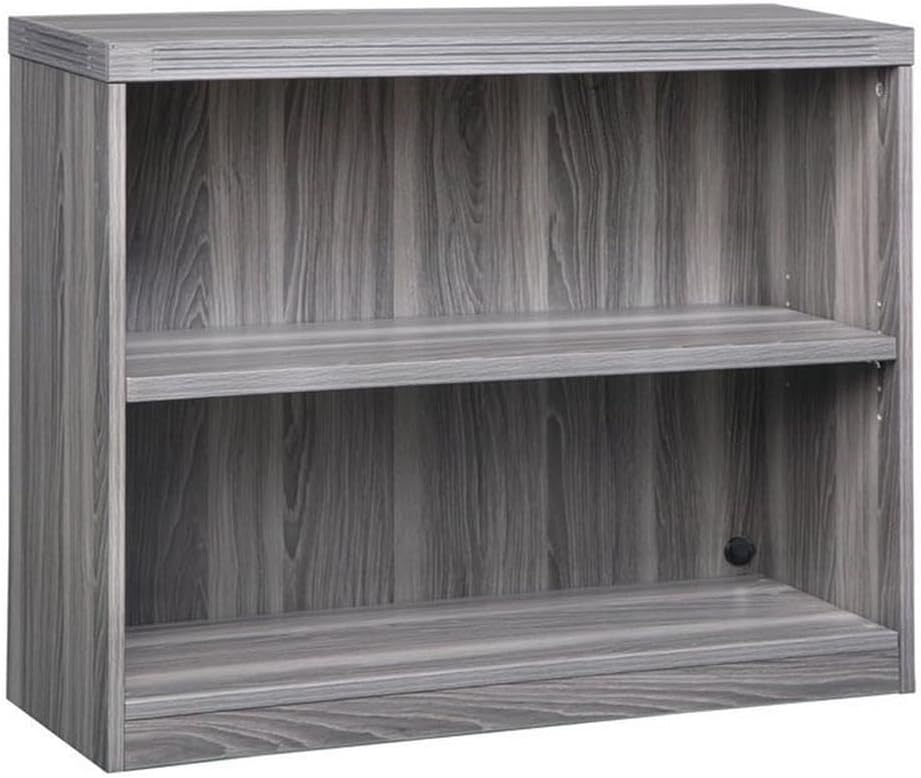 Safco Mayline AB2S36LGS Aberdeen Bookcase, 2 Shelf, Gray Steel Tf