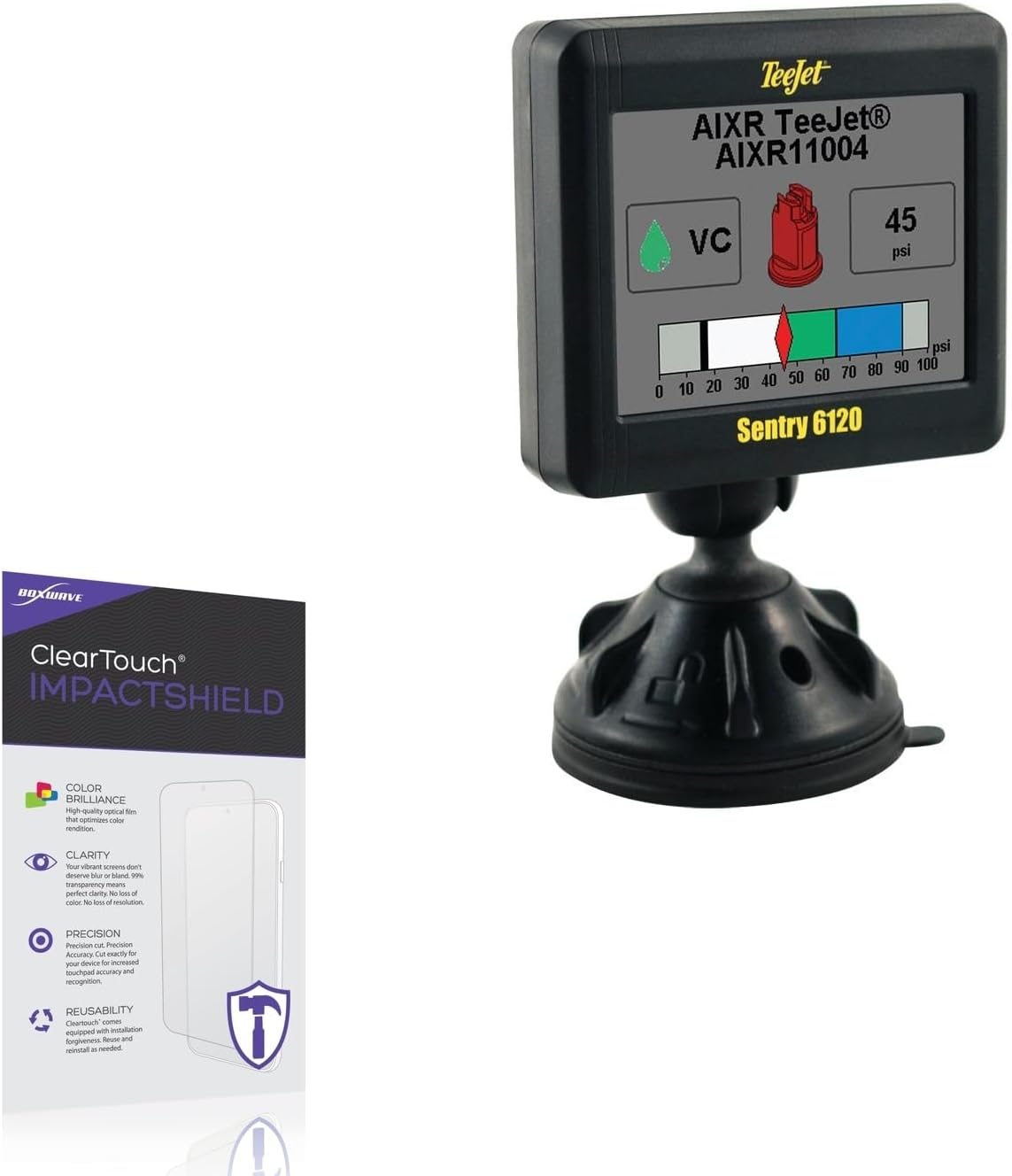 BoxWave Screen Protector Compatible With Teejet Sentry 6120 - ClearTouch ImpactShield (2-Pack), Impenetrable Screen Protector Flexible Film