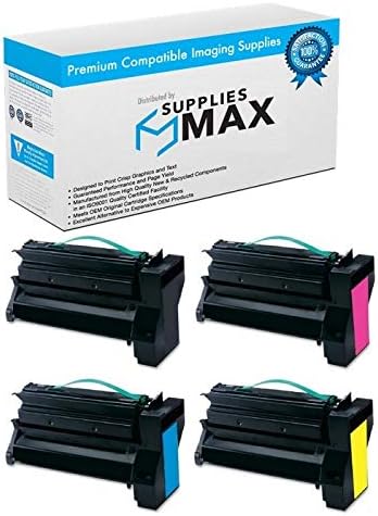 SuppliesMAX Compatible Replacement for IBM InfoPrint Color 1654DN/1654N/1664DN/1664N High Yield Toner Cartridge Combo Pack (BK/C/M/Y) (39V092BCMY)