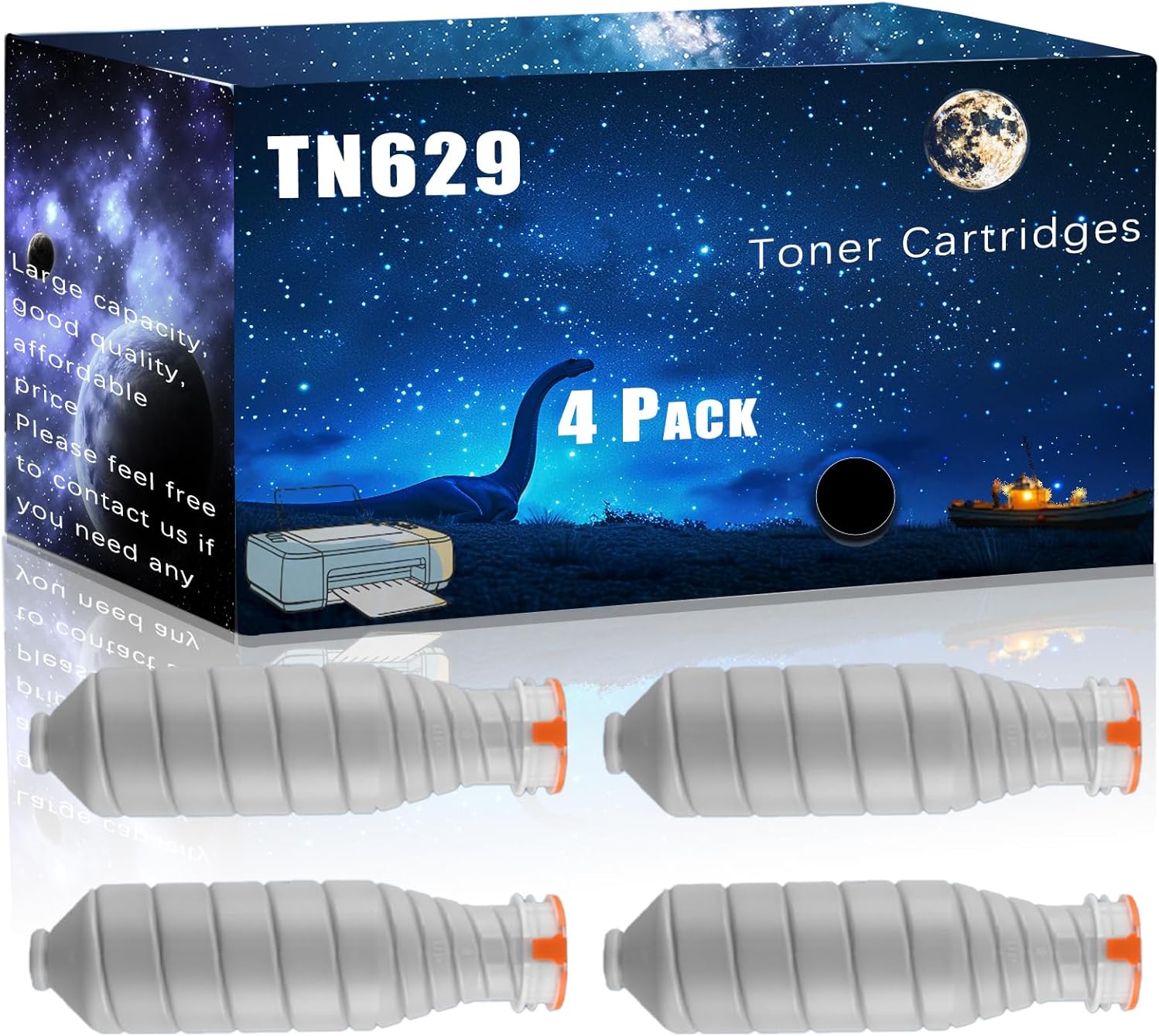 MUCQL TN629 Compatible Toner Cartridges Replacement for Konica Minolta High Yield Compatible AccurioPress C7090 C7100 Printers, Meet Printing Needs (4 Pack Black)