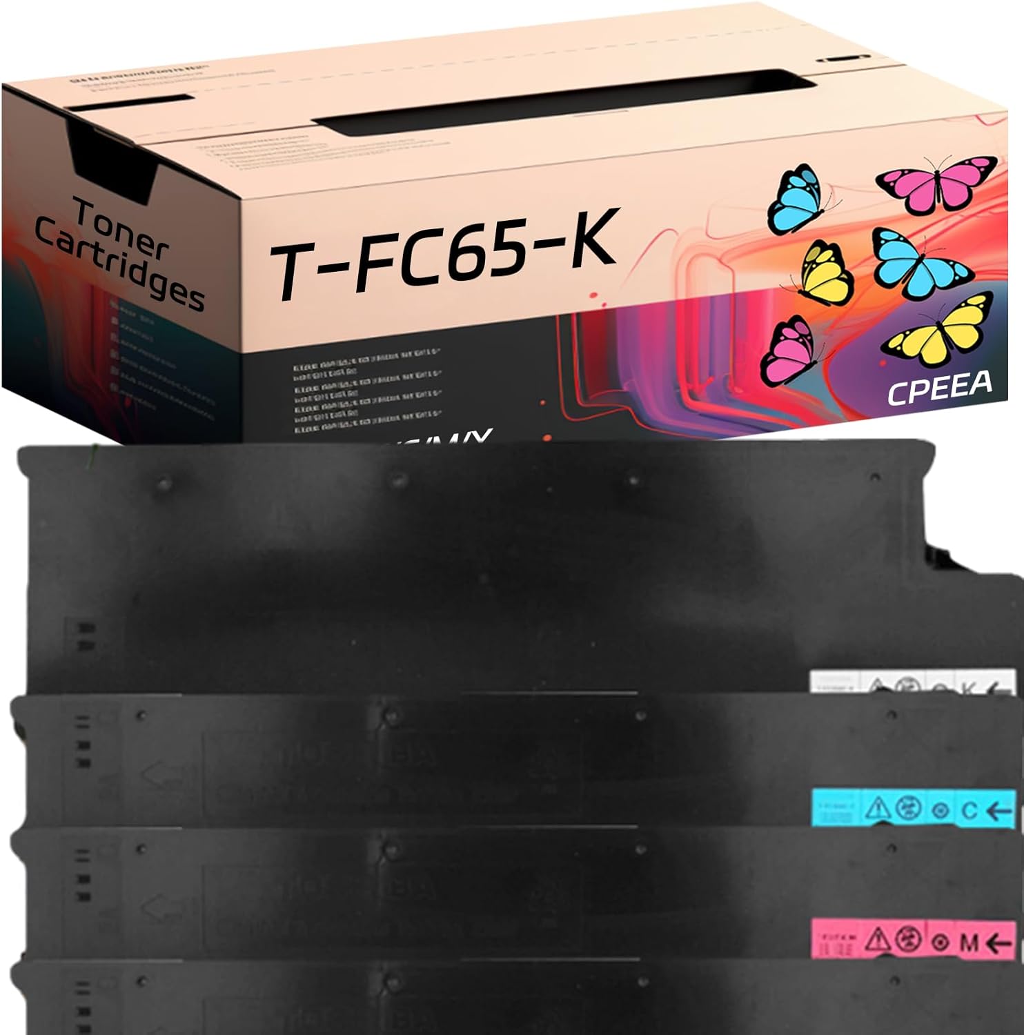 CPEEA Compatible for Toshiba T-FC65-K T-FC65-C T-FC65-M T-FC65-Y Toner Cartridges Work for Toshiba E Studio 5540CT 6540C 6540CT 6550C 6550CT Printers (4-Pack BK/C/M/Y)