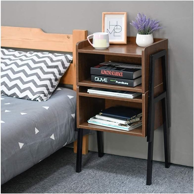 Bookshelf Wood Bookshelf Free Standing Bookcase Bookshelves Open Storage Cabinet Floor Side Display Cabinet Decor Furniture for Home Office (Color : Black, Size : Large)