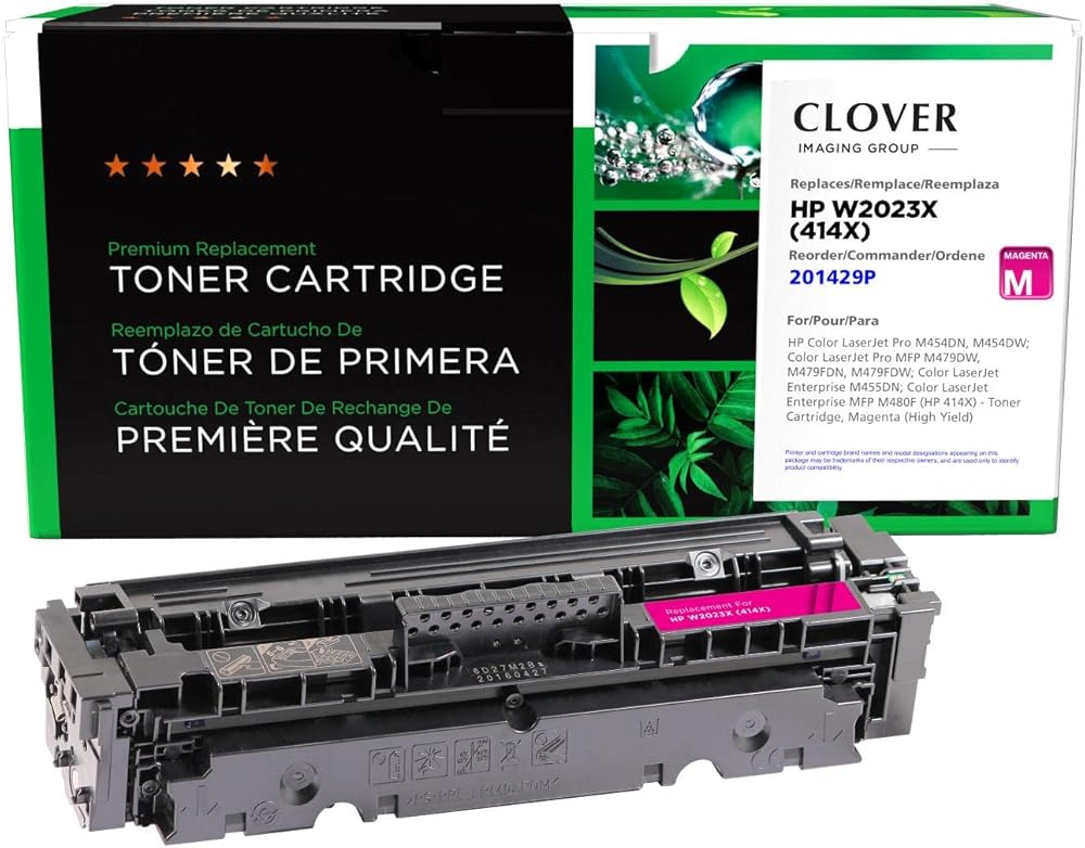 Clover Remanufactured High Yield Toner Cartridge Replacement for HP 414X (W2023X) | Magenta