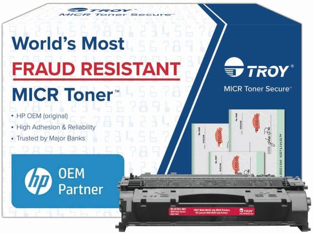 TROY 02-81551-001 High Yield MICR Toner Secure Cartridge (6,800 Yield)