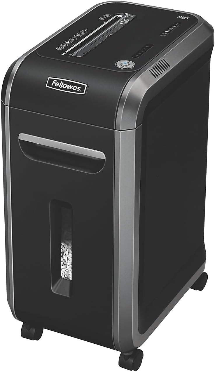 Fellowes 3229901 Powershred 99Ci 100% Jam Proof Heavy-Duty Cross-Cut Shredder, 18 Sheet Capacity