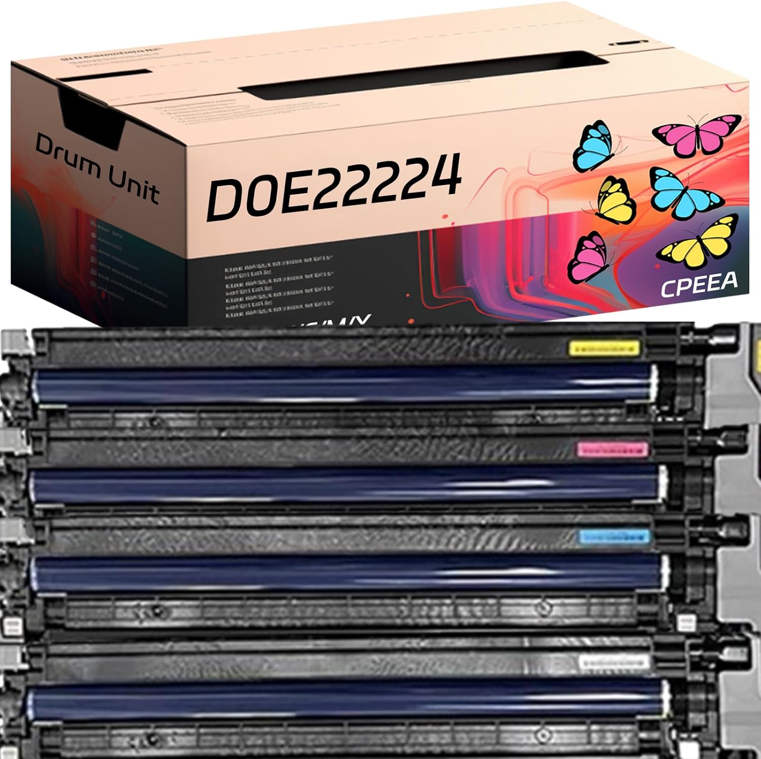 Compatible for Ricoh D0E22224 D0E12216 Drum Unit Work for Ricoh IM C3010 C4510 C6010 C3510 Printers, with Chip, High Yield 30000 Pages, Clear Printing (4-Pack BK/C/M/Y)