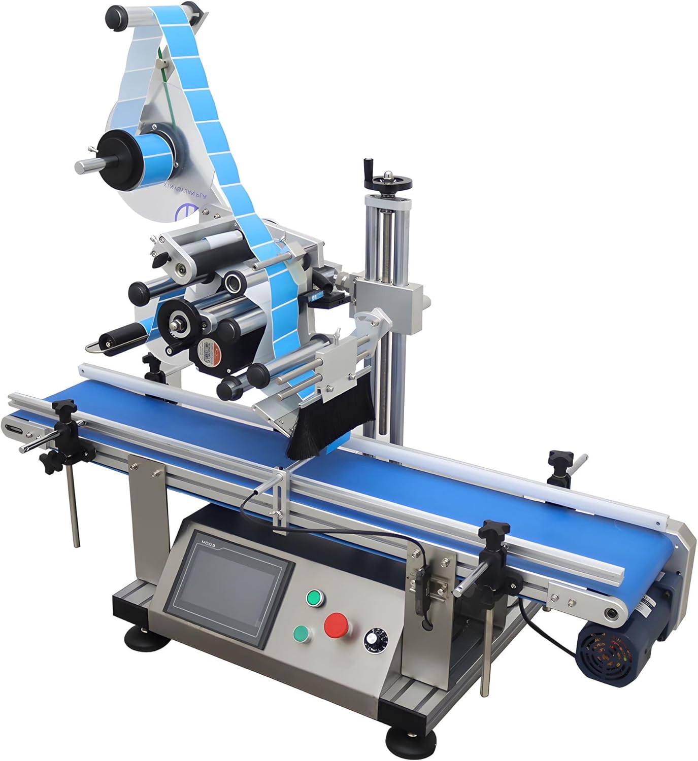 Banfluxion 110V Automatic Labeling Machine LT-160 Desktop Conveyor Table Plane Label Maker Bottle Labeler Desktop Label Applicator for Labeling of Cosmetics, Beverage, Food, Department Stores