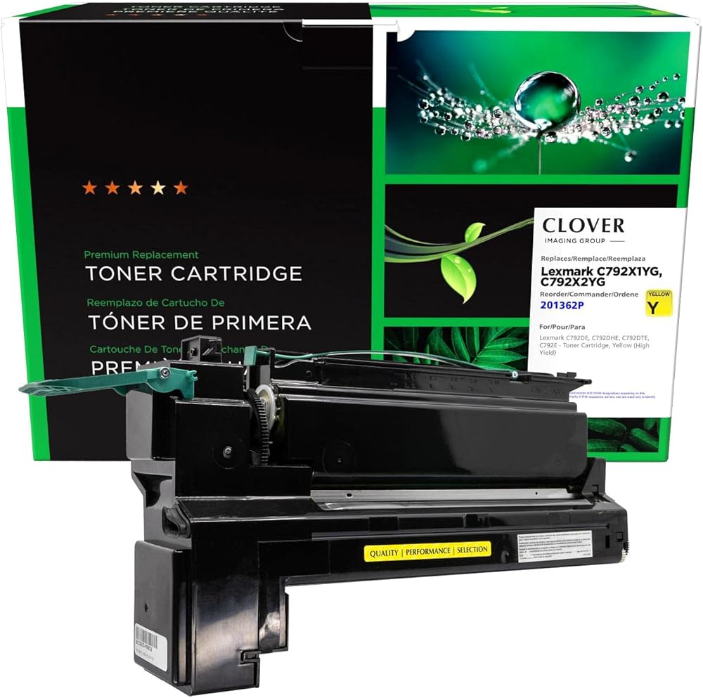 Clover Remanufactured High Yield Toner Cartridge Replacement for Lexmark C792 | Yellow