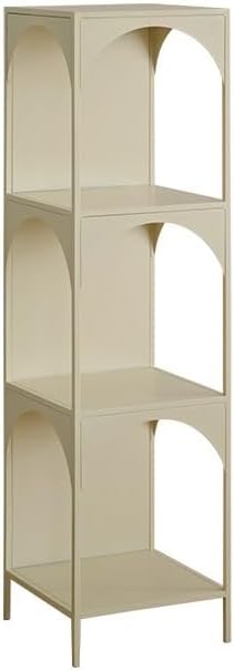 Bustards Bookshelf Creative Small Bookshelf Corner Storage Rack Wall Narrow Cabinet Iron Storage Cabinet Corner Corner Bookcase Big Bookshelf(White,L)