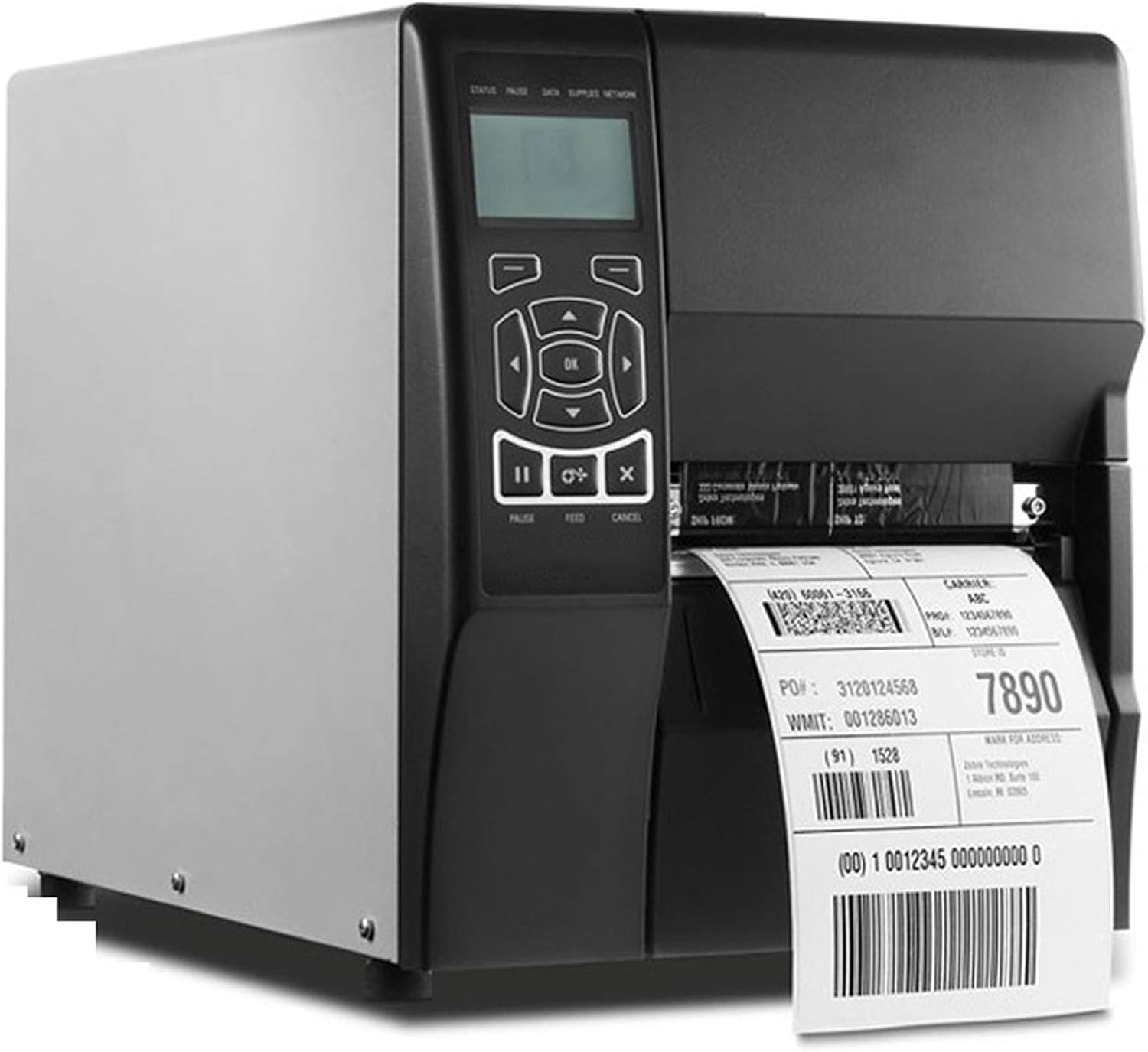 IIPOSAQQ Light Industrial Barcode Printerr Transport Thermal Printer 203 Dpi Print Width 4 Inches Serial USB Ethernet Connection