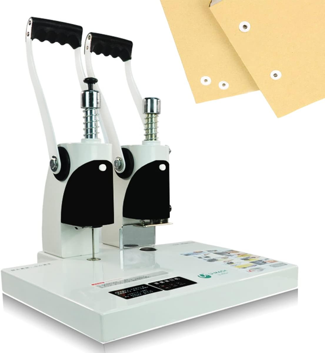 JIQHOHX Automatic Hot-Melt Punchinghine for School Office Binding, 40mm Thickness Heavy-Duty Punching Machine, Hot Melt Riveting Tube Binding Machine, Manual Accounting Voucher Electric Bindinghine