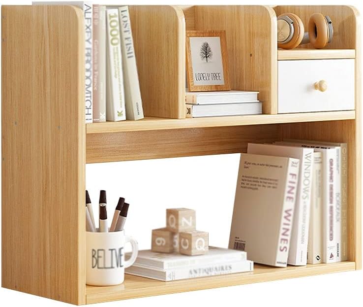 WUHUQN Portable Bookshelf Bookshelf Desk Study Desk Small Bookcase Storage Display Rack Small Bookshelf Density Board Bookshelf Storage Rack